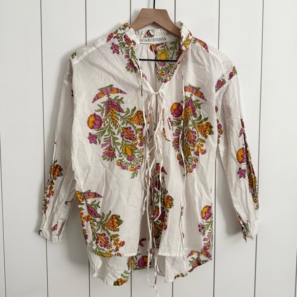 Alix Of Bohemia Willa Fleur Tie Shirt - Picture 5 of 8